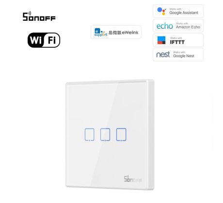 Sonoff Bezdrôtový RF 433 MHz diaľkový ovládač T2EU-RF 86 3 Kanálový