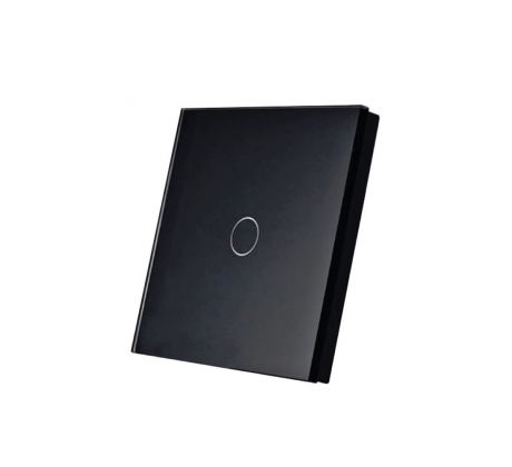 Sklenený predný panel pre dotykové vypínače Čierna