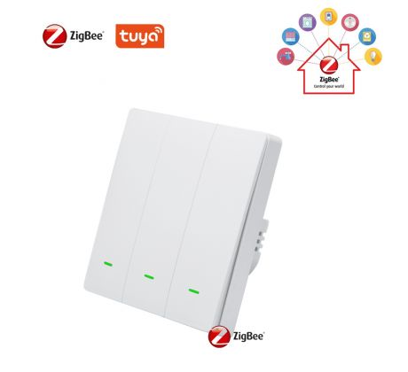 Tuya ZigBee Tlačítkový Vypínač Trojtlačítkový 3CH