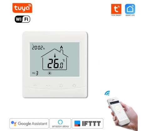 WiFi inteligentný Termostat 16A Tuya Smart Life HT08