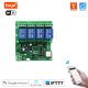 4CH DC5V 7-32VDC 4 Kanálový WiFI Spínač Tuya Smart Life